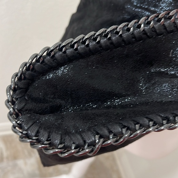 Gunmetal metallic chain link handle handbag/tote - Picture 9 of 16